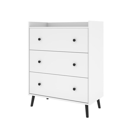 Bestar Mira 3 Drawer Chest in White